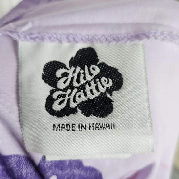 VTG 80s NWT Hilo Hattie Floral Puff Sleeve Dress w Mermaid Ruffle Hem, size 12 - Picture 9 of 10